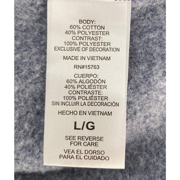 Champion Size L Black Navy Color Block Half Zip Hoodie Long Sleeve Athleisure - Picture 10 of 11